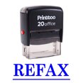 thumbnail image 2 of Printtoo Rubber Stamp Office Stationary REFAX Self Inking Stamp-Blue, 2 of 2
