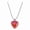 Red, variant on Color Changing Heart Pendant Titanium Chain Necklace Adjustable Neckchain