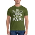 thumbnail image 3 of My Favorite People Call Me Papi Men'S Basic Short Sleeve T-Shirt Moss Green 3x-Large, 3 of 5