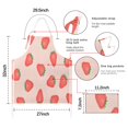 thumbnail image 7 of Strawberry Plants Fruit Light Pink Pattern Apron-Garden Aprons for Women with Pockets-Cotton Linen Waterproof Kitchen Cooking Gardening Aprons Adjustable for Kitchen,Cooking,BBQ and Salon 33x27 Inch, 7 of 7