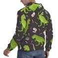 thumbnail image 6 of Sikiie Dinosaur Skeleton Men's Hoodie, Essentials Hoodie, Sweatshirt, Pullover Hooded Sweatshirt for Men-Large, 6 of 7