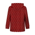 thumbnail image 4 of Trikvn Women's Polka Dot Zip Up Hoodies Long Sleeve Lightweight Sweatshirts Classic Printed Full Zip Jacket with Pockets and Drawstring Casual Outerwear for Fall Fashion, 4 of 7