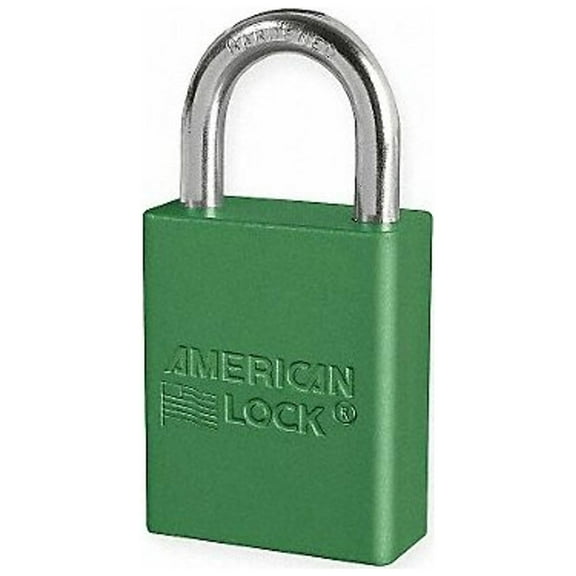 American Lock Lockout Padlock,KD,Green,1-7/8"H A1105GRN