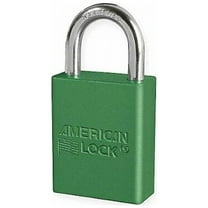 American Lock Lockout Padlock,KD,Green,1-7/8"H A1105GRN