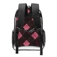 thumbnail image 3 of 16 Inch Transparent Backpack With Lightweight And Durable Design Without Pockets Transparent For Work Business Travel Sports Argyle Plaid Darkorchid_2, 3 of 7