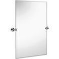 thumbnail image 1 of Hamilton Hills 20 "x 30" Moderne Grand Miroir Mural Pivot avec Ancres Murales Chromées Poli Miroir Rectangulaire Argent Soutenu Réglable Déplacer & Inclinable Miroir Mural Chambre à Coucher, Ou Salle de Bains en Miroir, 1 of 5