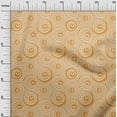 thumbnail image 3 of oneOone Polyester Spandex Dark Peach Fabric Geometric Line Art Circle Sewing Material Print Fabric By The Yard 56 Inch Wide, 3 of 4