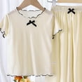 thumbnail image 4 of Kogui Baby Girl Summer Outfits Newborn Baby Girl Clothes Infant Spring Summer Outfits Gifts Bottoms Pant Sets for Girls 12 18 Months (Beige,12-18 Months), 4 of 4