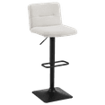 thumbnail image 1 of Bouclair Oatmeal Adjustable Metal and Fabric Barstool, 1 of 5