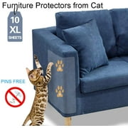 Furniture Protectors from Cat,Anti Cats Scratch Guards Deterrent Training Tape, Anti Scratching Protection, Double Sided Tape, Best Choice to Protect Your Furniture from Your Loved Pet(10 XL PCS)