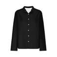thumbnail image 6 of ZyeKqe Button down Shirts for Women Drop Shoulder Blouse Long Sleeve Oversized Shirt Work Office Solid Color Tops, 6 of 6