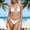 White, variant on RYDCOT Women's Ribbed Two-Piece Bikini Set Spaghetti Strap Top with Adjustable Side-Tie Bottoms Yellow