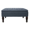 thumbnail image 4 of Abble 33.8 in. Gray Fabric Upholstered Buttons Tufted Square Storage Ottoman in Traditional Style, 4 of 7