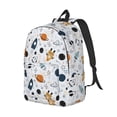 thumbnail image 2 of Balery Cartoon Planets Vintage Canvas Backpack for Men and Women - Large Capacity, Durable Travel Laptop Bag for School, Work, Hiking, and Outdoor Activities, 2 of 7