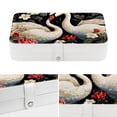thumbnail image 4 of Swan Earring Organizer Jewelry Box Necklace Organizer PU Leather with Removable Compartment Portable, 4 of 6