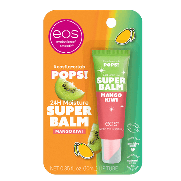 eos 24H Moisture Super Balm- Mango Kiwi, Limited-Edition Lip Sleeping Mask, 0.35 fl oz, 1 Pack