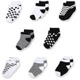 thumbnail image 1 of Uni Baby Fun Essential Socks, Black White, 6-12 Months, 1 of 2