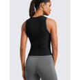 thumbnail image 2 of Musculosa CRZ YOGA Cloudweight con fruncido lateral y cuello alto en negro, talla L, 2 of 4