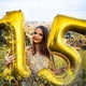 thumbnail image 2 of 2PCS 40 Inch Gold Digit Helium Foil Birthday Party Balloons (Gold 3), 2 of 4
