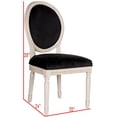 thumbnail image 4 of Safavieh HOLLOWAY 19''H FRENCH BRASSERIE VELVET OVAL SIDE CHAIR, 4 of 5