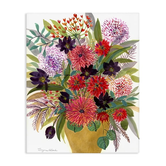 Stupell Industries Eclectic Celebration Flower Bouquet Canvas Art, 16 x 20, by Suzanne Allard