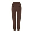 thumbnail image 6 of Brown Cargo Pants Womens Elastic Waist Pants Casual Trousers with Pockets Woman Pants Clearance, 6 of 6