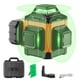 thumbnail image 1 of Nivel láser autonivelante VEVOR de 30 m, láser verde manual de 3 líneas cruzadas de 360°, modo de autonivelación manual y resistencia al agua IP54, 8 h de funcionamiento continuo, 1 of 9