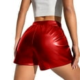 thumbnail image 3 of Harpily 2025 Intimates Ladies Leather Shorts Multi Colored High Waisted Stretch Casual Shorts, 3 of 5