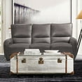 thumbnail image 3 of Furniture of America Larchvale Transitional Adult Leather Zero Gravity Power Reclining Sofa with USB Port, Gray, 3 of 8