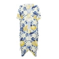 thumbnail image 4 of Xoenoiee Lemon Flower Pattern Women's Swimsuit Cover Up 2026 Summer Lightweight Cardigan Short Sleeve Boho Kimono Oversized Open Front Sweater Tops, 4 of 6