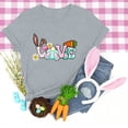 thumbnail image 2 of Dvkptbk Summer Tops pour les Femmes de Mode Lapin de Pâques Imprimé Manches Courtes Col Rond Casual en Vrac T-Shirt Pull-Over Blouse Tops, 2 of 6