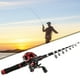 thumbnail image 5 of Varilla giratoria Combo de caña de pescar y carrete, caña de pescar telescópica de 2,1 m con carrete de Baitcasting de mano izquierda, 5 of 7