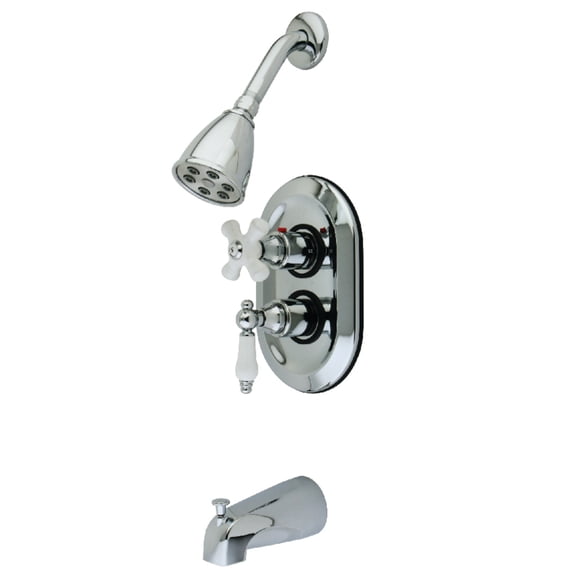 Kingston Brass KS36310PL Tub and Shower Faucet, Polished Chrome