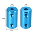 thumbnail image 3 of Unique Bargains Shaft Coupling 4mm to 5mm Bore L25xD14 Robot Motor Wheel Rigid Coupler Connector Blue 2 Pcs, 3 of 3