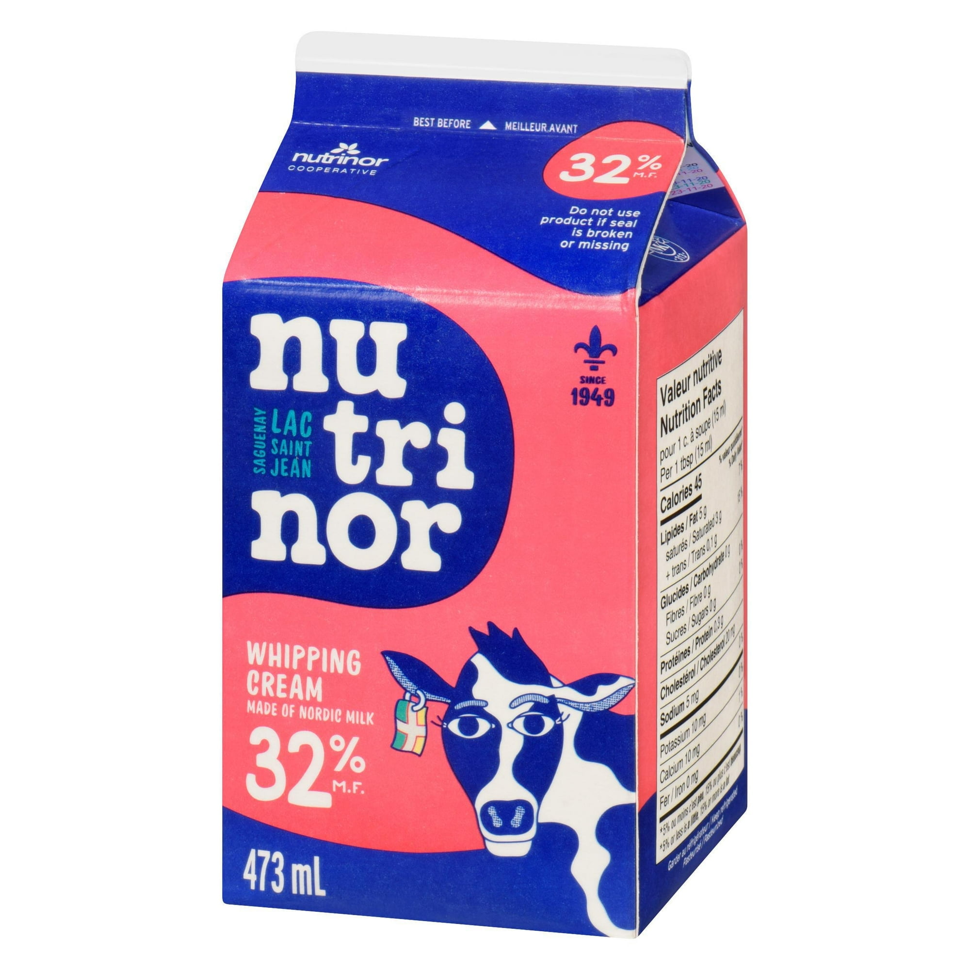 473ML Crème à Fouetter 32 %