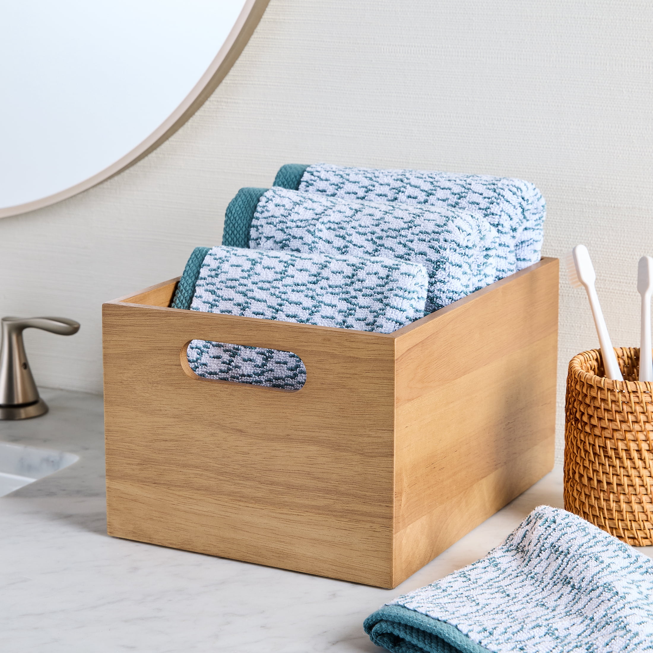 Better Homes & Gardens Wood Basket, Light Honey