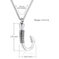 thumbnail image 2 of Fish Hook Cremation Jewelry for Ashes, Memorial Necklace Made with Stainless Steel, Keepsake Pendant for Men for Women, 2 of 8