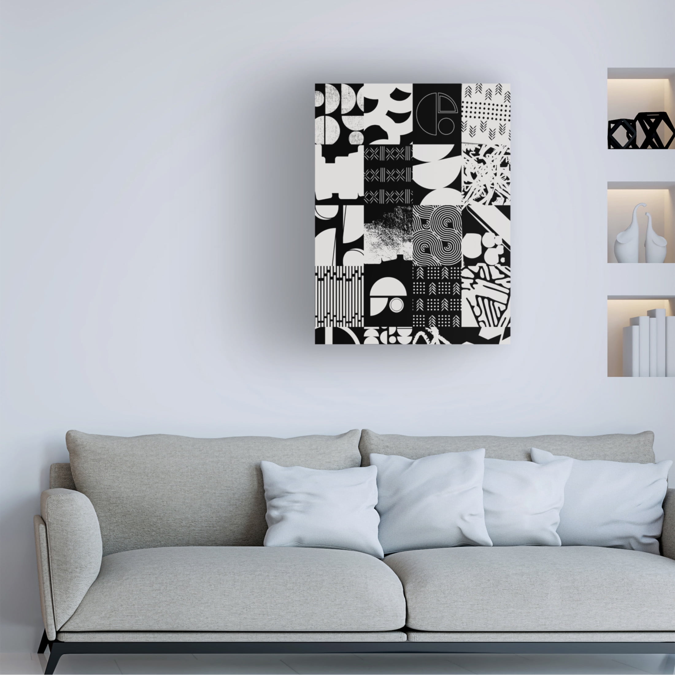 Canvas Wall Art - NUMA Art 'Patchwork' Wall Art for Living Room, Bedroom, or Office Décor by Trademark Fine Art - 35 x 47 Inches