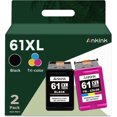 thumbnail image 1 of Cartucho de tinta de repuesto Ankink para HP 61XL (color negro, paquete de 2) para HP 61 XL Combo para HP61 HP61XL, 1 of 4