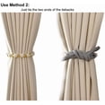 thumbnail image 4 of Visland 2 Pack Acrylic Pearl Curtain Tie Backs Curtain Hooks, Elegant Beads Curtain Rope Straps, Decorative Holdbacks Curtain Holders, 29in, 4 of 7