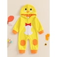 thumbnail image 2 of aturustex Baby Halloween Clothes 0-18M Infant Long Sleeve Hooded Jumpsuits Animal Chick Rompers Hoodies Newborn Cute Casual Cosplay Costume for Boys Girls, 2 of 8