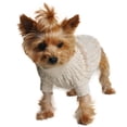 thumbnail image 4 of Doggie Design Combed Cotton Cable Knit Dog Sweater - Oatmeal, 4 of 4