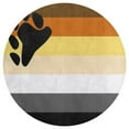 thumbnail image 3 of Bear Brotherhood Pride Flag Round Carpet Circle Rug Outdoor Patio Area Rug Washable Large Area Rugs Hallway Room Decor Fitness Mats, 3 of 8