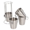thumbnail image 4 of Juego de tazas apilables ANGGREK de Acero Inoxidable para acampar, 4 of 8