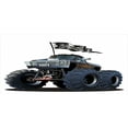 thumbnail image 4 of Cars Piggy Bank, Popular Large Suspension Monster Truck Dead Skull Pirate Flag Off to Road Art, Ceramic Coin Bank Money Box for Cash Saving, 3.6" X 3.2", Cadet Blue White, by Ambesonne, 4 of 4