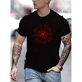 thumbnail image 1 of Spider Creative Print Men's Short Sleeve T-Shirt, Casual Round Neck Top, Versatile And Comfortable Tee, Spring& Summer Collection, 1 of 7