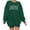 Dark Green, variant on Casual Alphabet Print Long Sleeve Crew Neck Unhooded Sweatshirt For Men And Women Stylish And Versatile Top Jogging Suit Set Jacket with Hoodie Ski Sweatshirt Active Women Good Vibe Sweatshirt Women