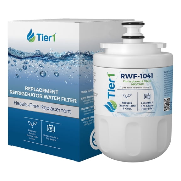 Tier1 RWF1041 UKF7003 Refrigerator Water Filter | Replacement for EDR7D1, UKF7002AXX, UKF7003AXX, WSM-1, WF288 Fridge Filter - Up to 6 Months Supply | Easy Install | Great Tasting Water & Ice