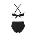 thumbnail image 6 of BSDJILFG Two Piece Swimwear for Women Summer Bikini Sets Twist Front Ruched V-Waist Bathing Suits for Holiday Vacation, 6 of 6