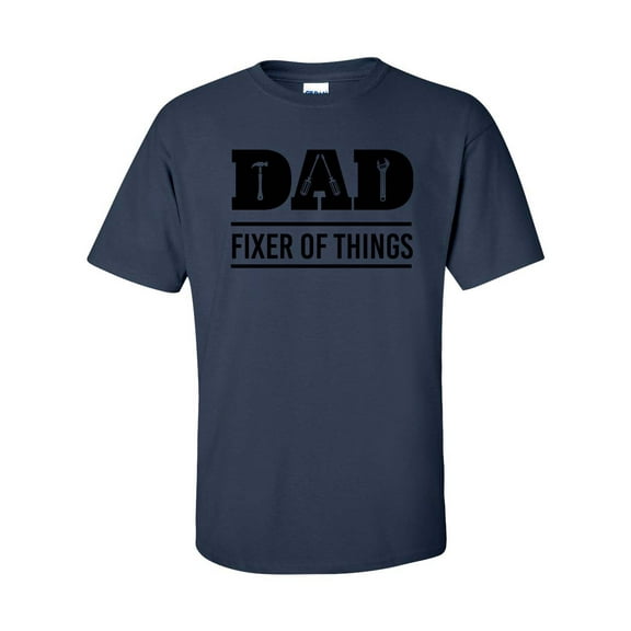 Men's Father's Day Dad Fixer of Things Short Sleeve T-shirt-Navy-small